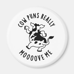 Cow Puns Really Mooove Me Funny Animal Pun Magnet