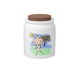 Cow Read More Books Candy Jar