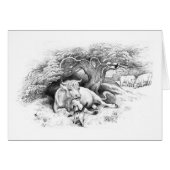 Cow Resting Card (Front Horizontal)