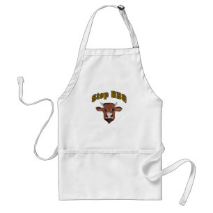 Cow Roast, Stop BBQ Protest Adult Apron