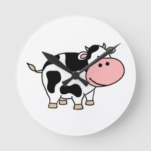 Cow Round Clock