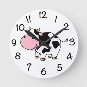 Cow Round Clock