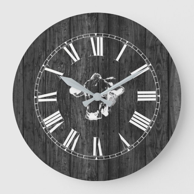 COW ROUND CLOCK (Front)