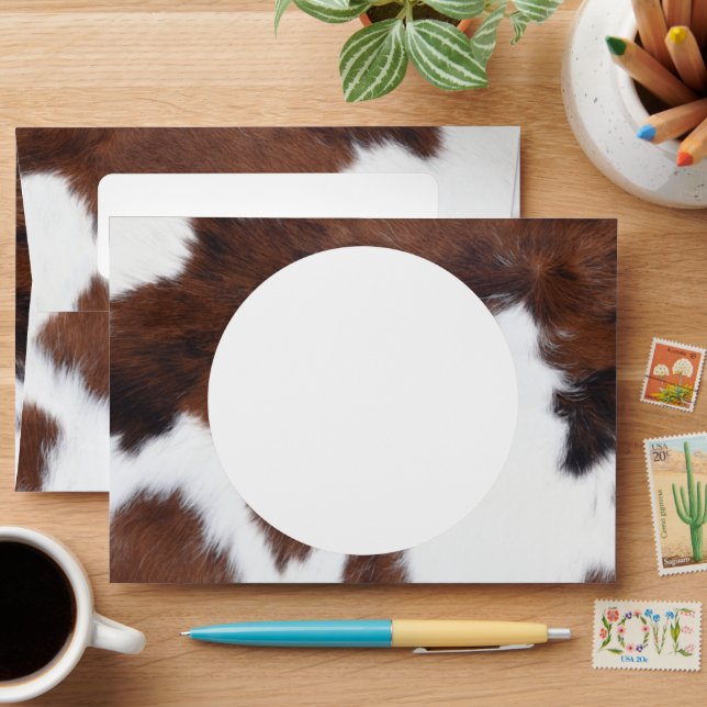 cow round  envelope (Desk)