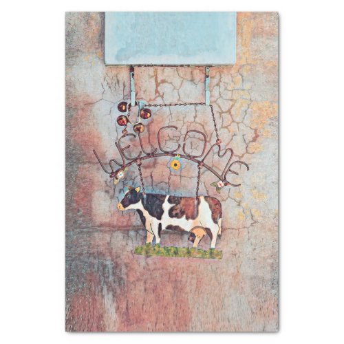 Cow Rustic Country Western Farm Decoupage Tissue Paper