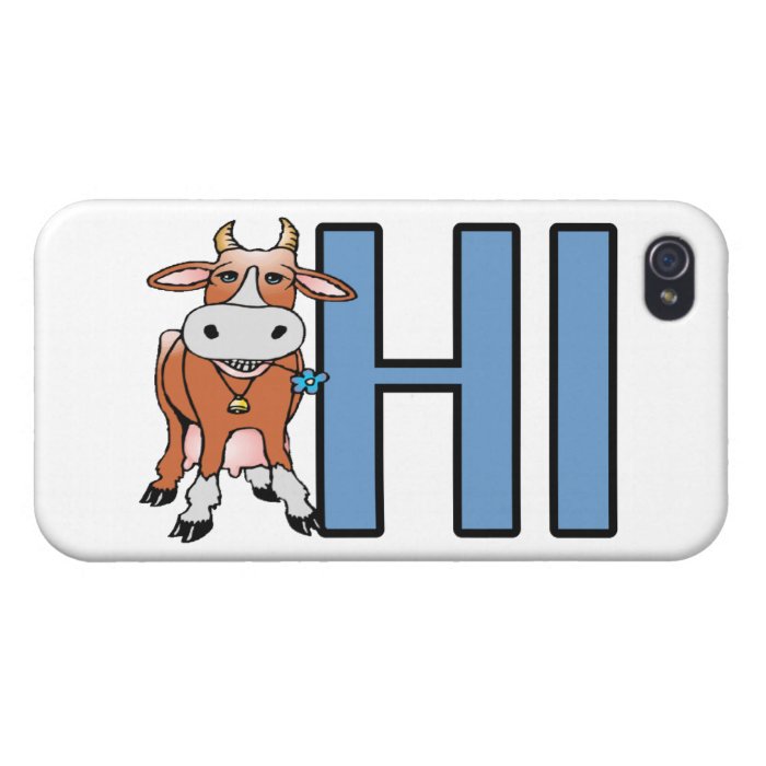 Cow Says Hi iPhone 4 Case