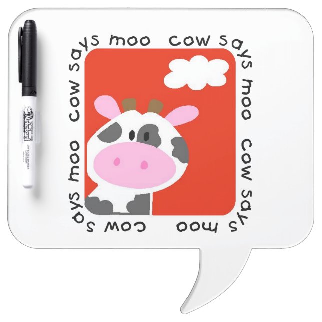 Cow Says Moo Dry-Erase Board (Front)