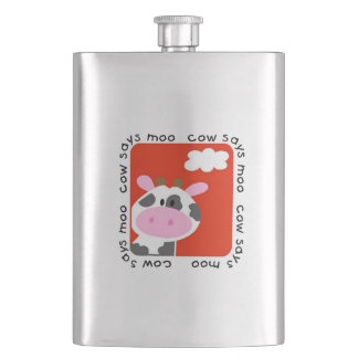 Cow Says Moo Hip Flask