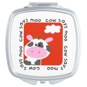 Cow Says Moo Makeup Mirror