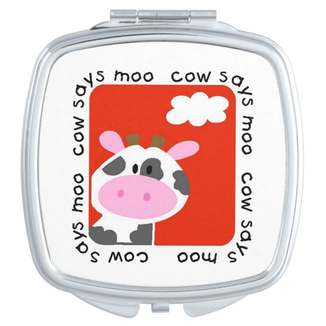Cow Says Moo Makeup Mirror (Front)