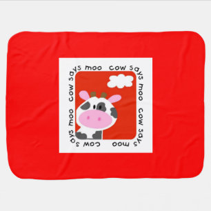 Cow Says Moo Swaddle Blanket