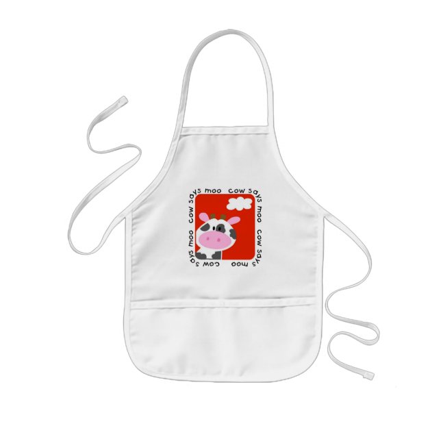 Cow Says Moo Tshirts and Gifts Kids' Apron (Front)