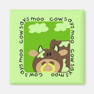 Cow Says Moo Tshirts and Gifts Magnet