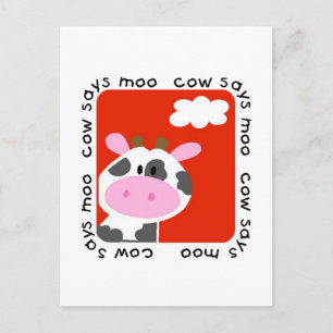 Cow Says Moo Tshirts and Gifts Postcard