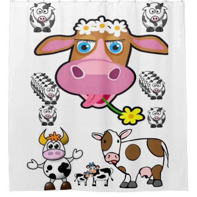 Cow Shower Curtain (Front)