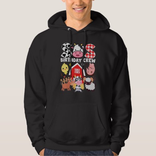 Cow Sis Birthday Crew Farm Theme Animals Birthday  Hoodie