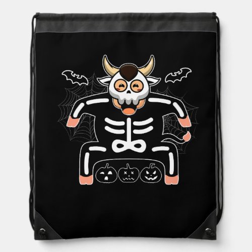 Cow Skeleton Xray Image Costume Cute Easy Animal H Drawstring Bag