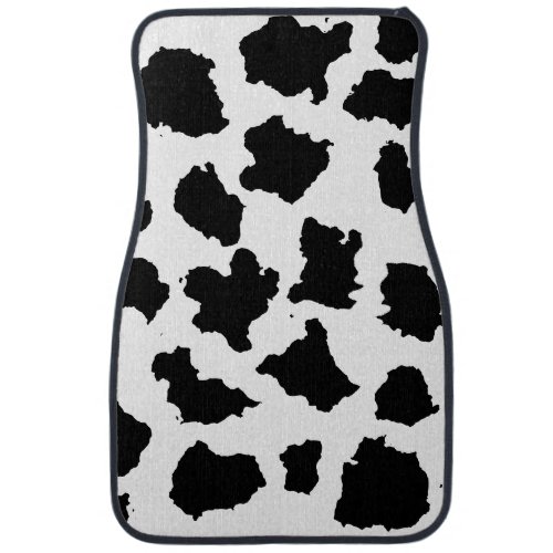 Cow Skin Black and White Pattern Car Floor Mat