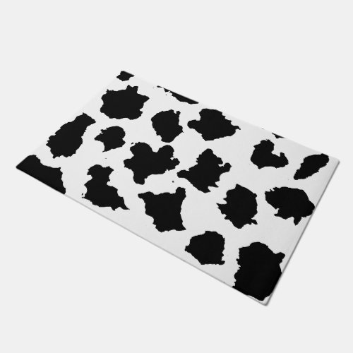 Cow Skin Black and White Pattern Doormat