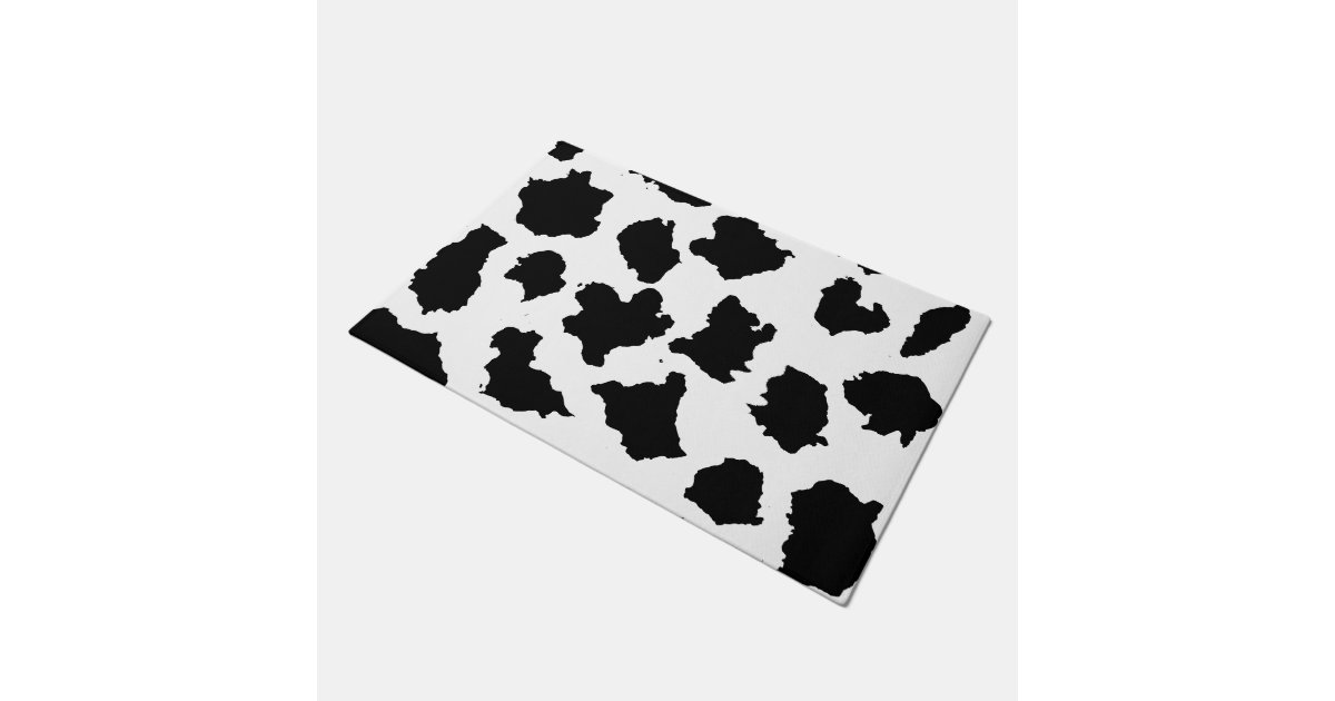 Cow Skin Black and White Pattern Doormat Zazzle