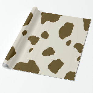 COW SKIN Brown Animal Print Wrapping Paper