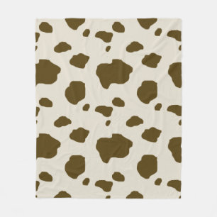 COW SKIN brown Fleece Blanket