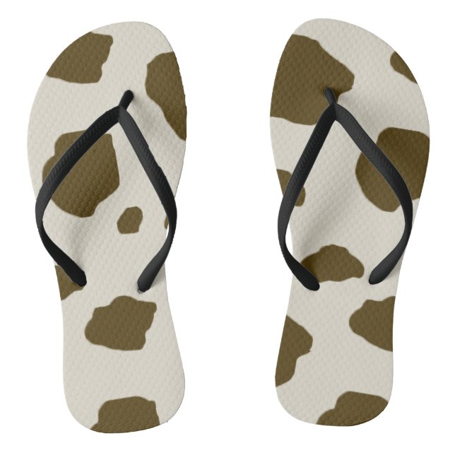 COW SKIN brown Flip Flops (Footbed)