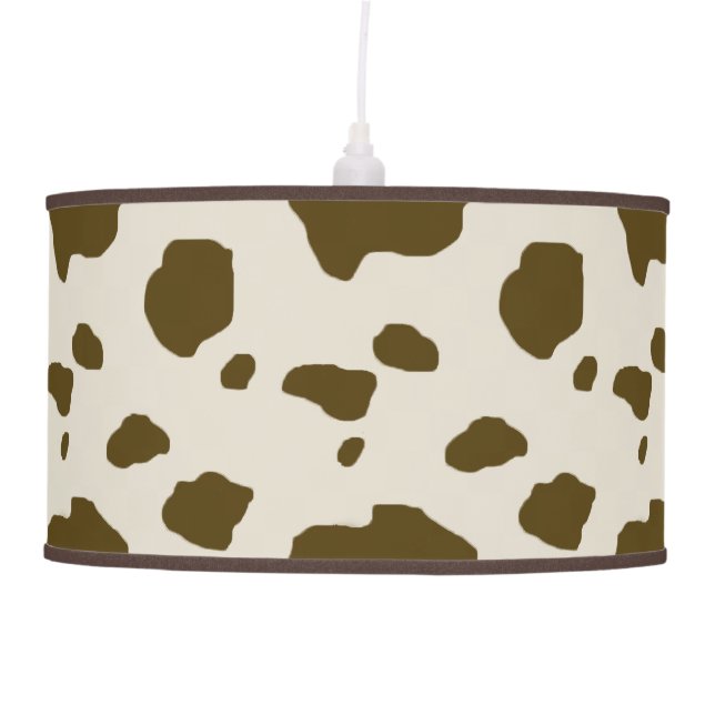 COW SKIN brown Hanging Lamp (Front)