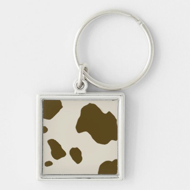 COW SKIN Brown Keychain (Front)