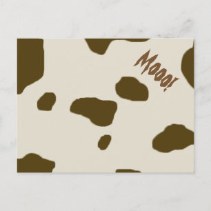 COW SKIN brown Mooo! Postcard