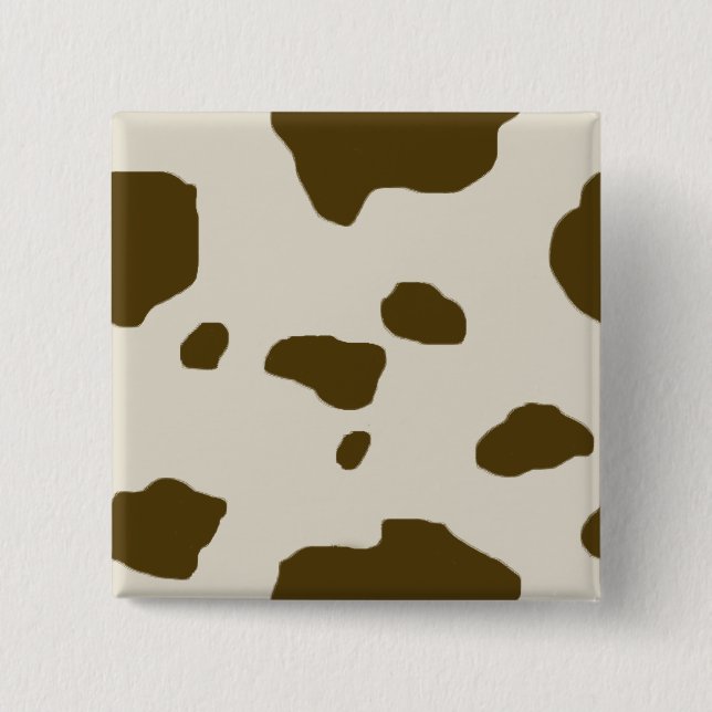 COW SKIN Brown Spots Button (Front)