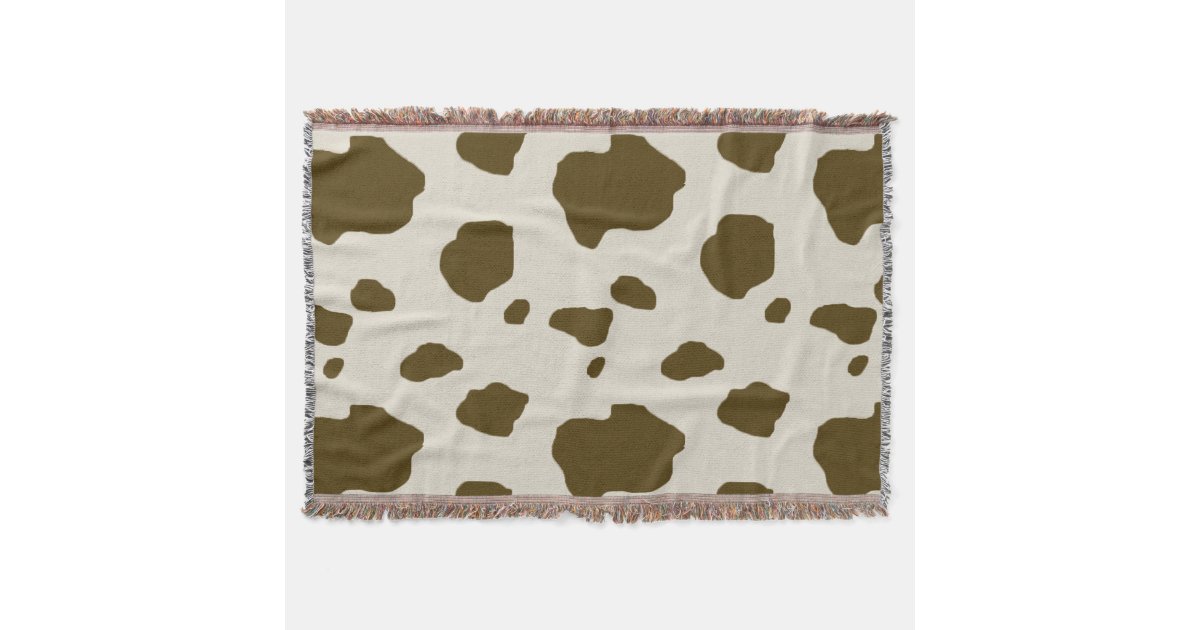 COW SKIN brown Throw Blanket Zazzle