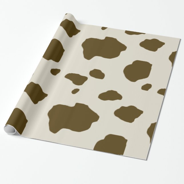 COW SKIN brown Wrapping Paper (Unrolled)