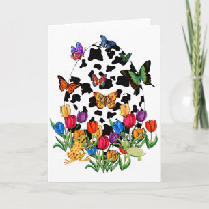 Cow Skin Easter Egg Holiday Card