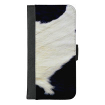 Cow Skin Fur Texture Black and White iPhone 8/7 Plus Wallet Case