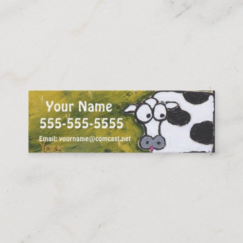 cow skinny business cards