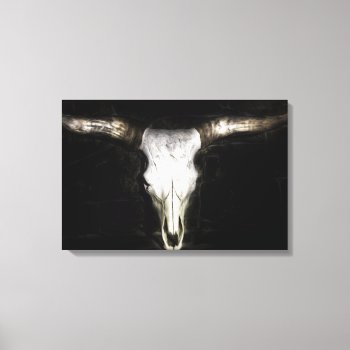 Cow Skull Canvas Print by worldartgroup at Zazzle
