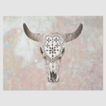 Cow Skull Decoupage Tissue Paper