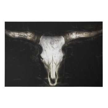 Cow Skull Faux Canvas Print by worldartgroup at Zazzle