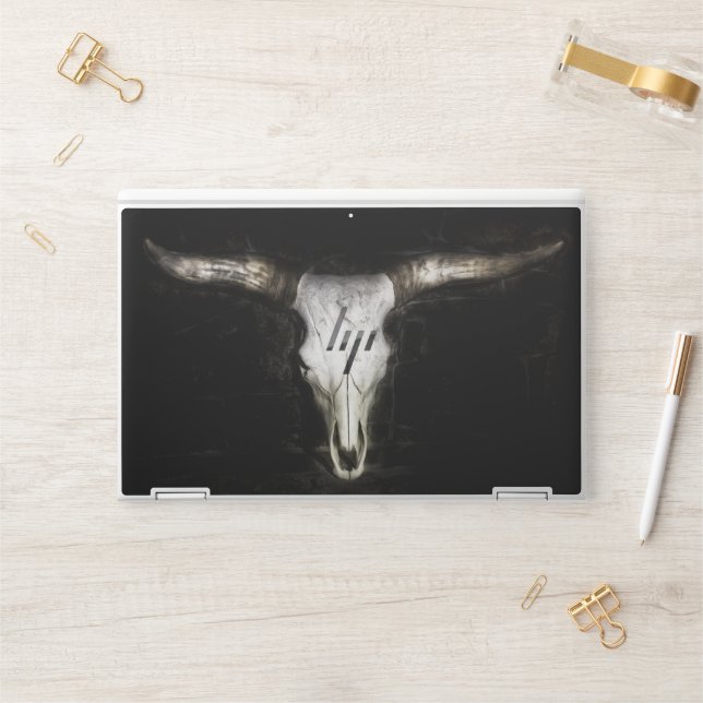 Cow Skull HP Laptop Skin (Desk)