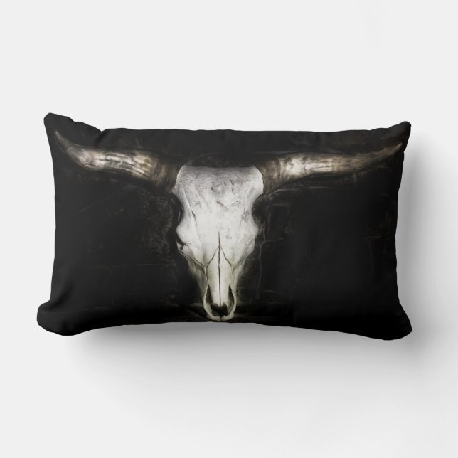 Cow Skull Lumbar Pillow (Front)