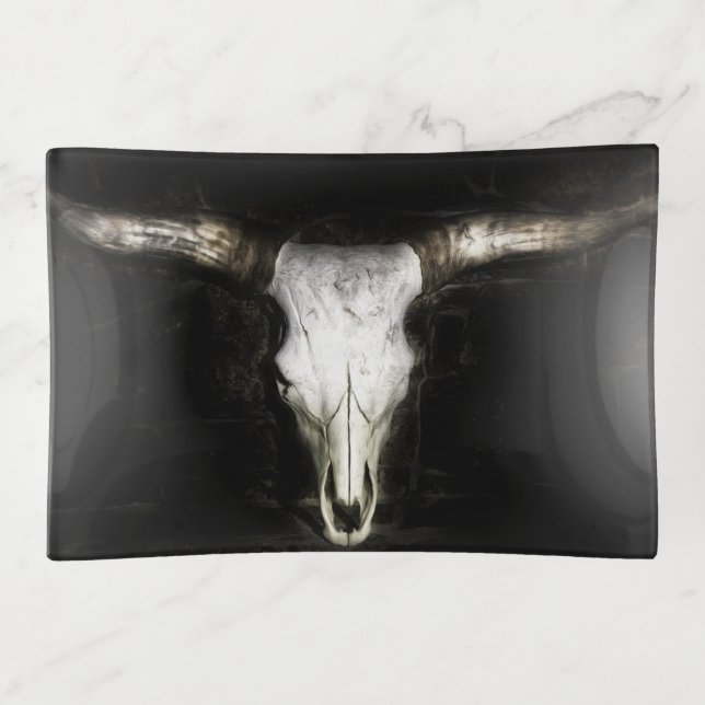 Cow Skull Trinket Tray (Front)