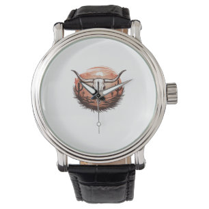 Cow Skull western cowgirl cowboy rodeo Watch