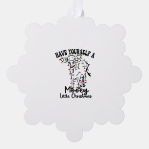 Cow & Snow Have Yourself A Mooey Little Christmas Ornament Card