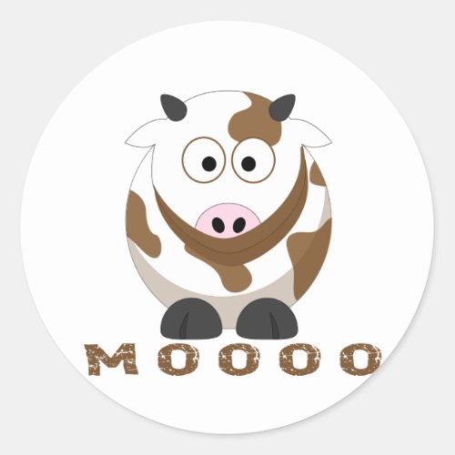 Cow sound classic round sticker