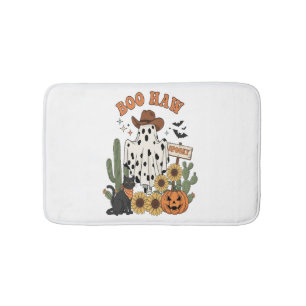 Cow Spot Ghost Western-Funny Halloween Bath Mat