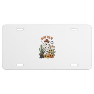 Cow Spot Ghost Western-Funny Halloween License Plate