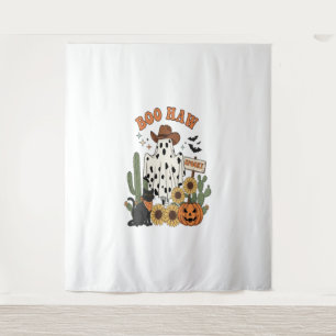 Cow Spot Ghost Western-Funny Halloween Tapestry