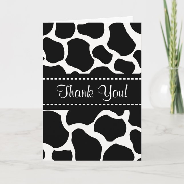 Cow Spots All Ocassion Thank You Note Card (Front)