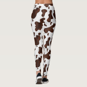 Cow Spots Cowhide Animal Country Western Cowgirl Leggings